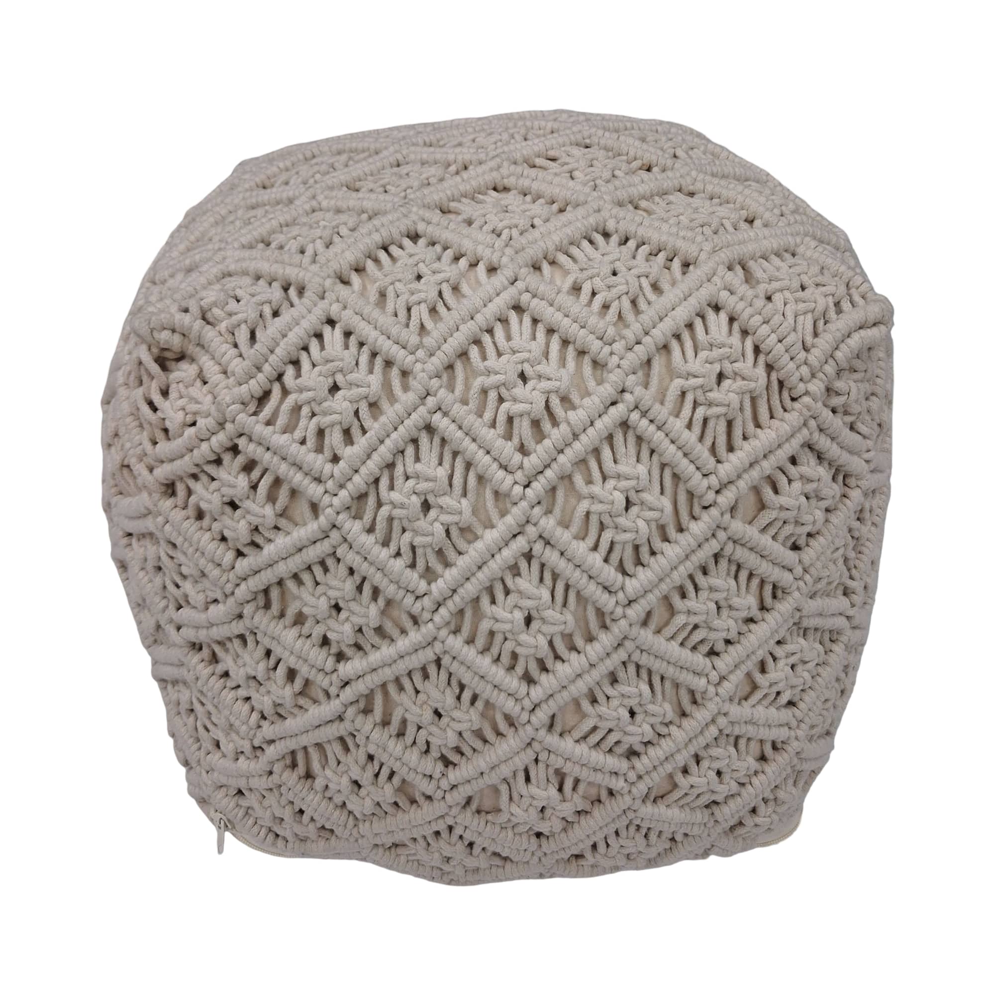 Macrame Decorative Pouf by Ashland®